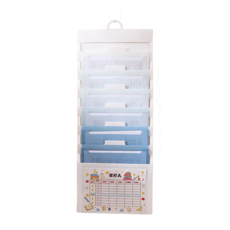Zhanma Rainbow PP Expanding Hanging Box File Folder Colorful Wall Storage for Office & School Use