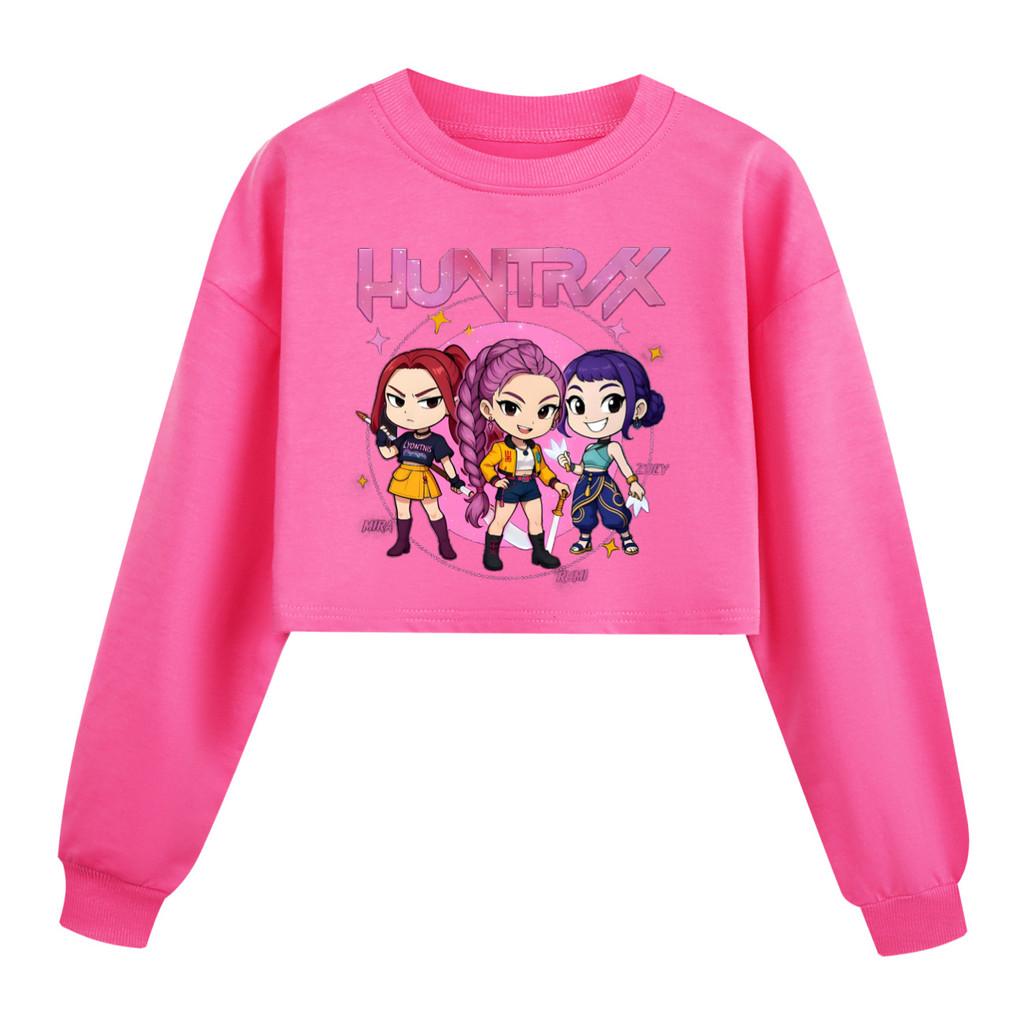 

5033 Kids Girls Rumi Zoey Mira Printed Casual Long Sleeves Round Neck Sweatshirt Top 170cm рожевий червоний колір