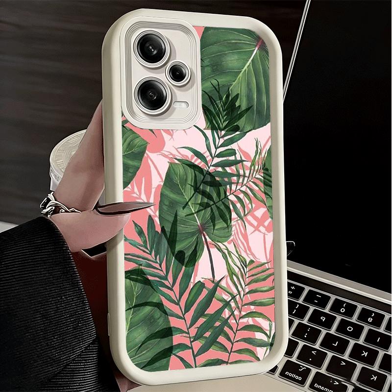 Чехол для телефона Xiaomi Redmi Note 15 14 13 Pro Plus Летние Растения Зеленый Лист Чехол 12S 11 11S 11T 5G 14S Мягкий Силикон Funda Redmi Note11ProPlus