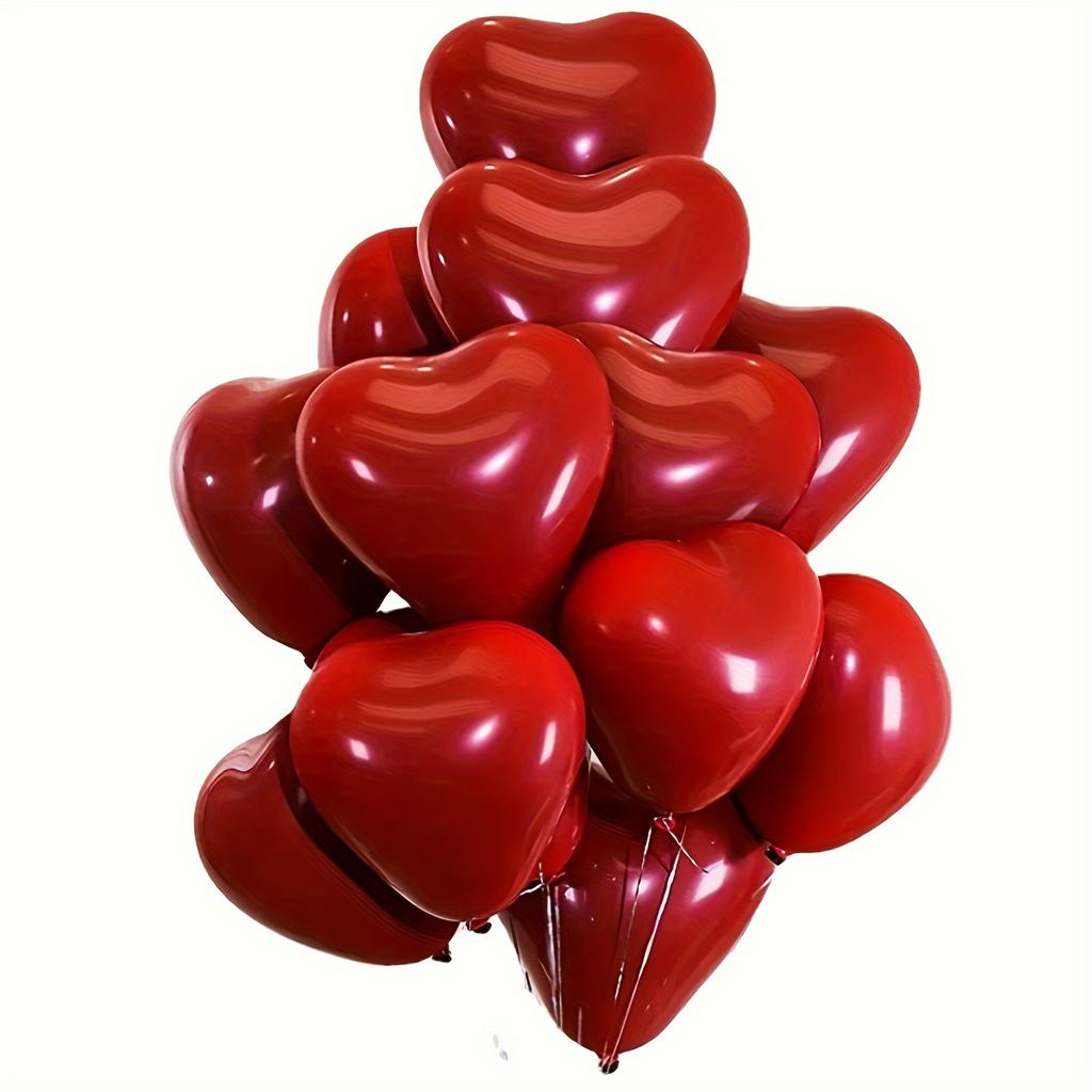 20 Stück rote Herzballons, perfekt für Geburtstage, Hochzeiten, Valentinstag, Erntedankfest, Neujahr, Hausdekoration, Szenenarrangement, Ballonparty.