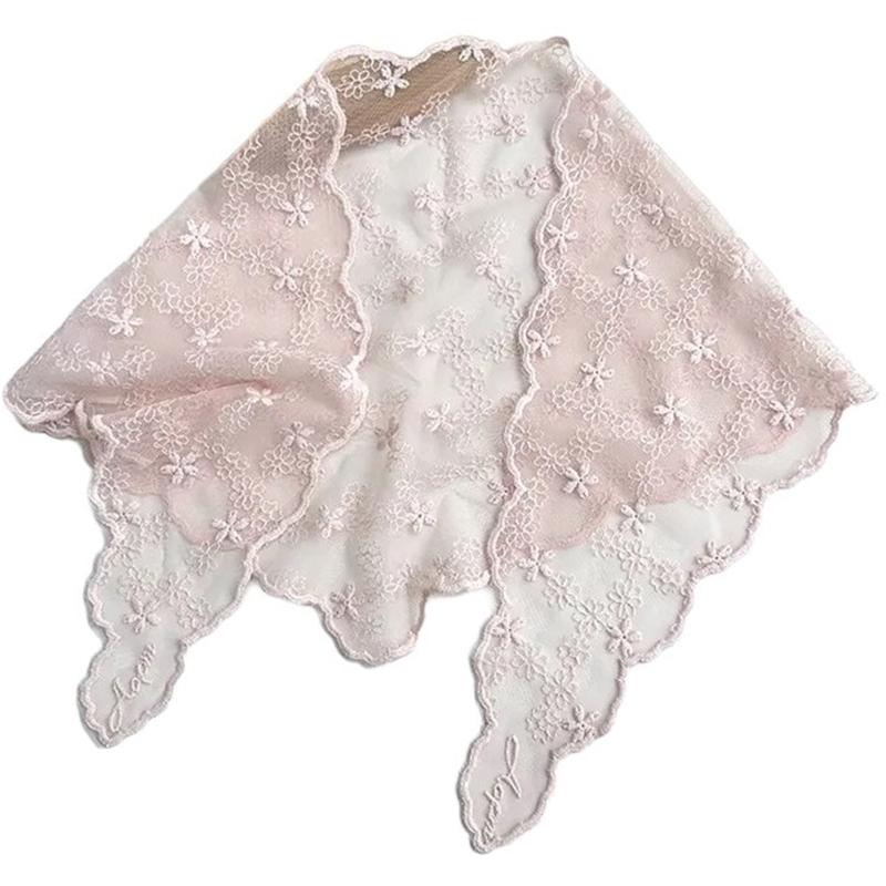 

Шарф для волос Цветочная бандана Повязка на голову Коттеджкор Кружево Белое кружево для взрослых Креативный элегантный головной убор