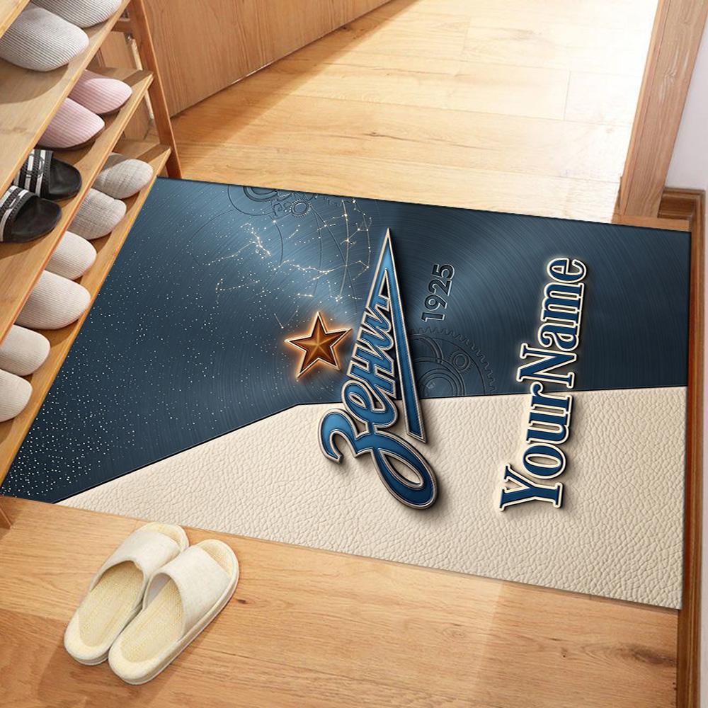 Fc Zenit Saint‑petersburg 23 Personalized Name Carpet Perfect for Kitchen Entryway Outdoor Living Rooms Anti-slip Rug Anime Office Decor