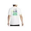 Nike Letter Print Pattern Round Neck Sports Short Sleeve T-Shirt Men T-Shirt White FN0792-100
