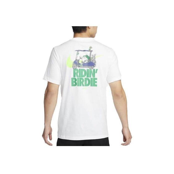 Nike Letter Print Pattern Round Neck Sports Short Sleeve T-Shirt Men T-Shirt White FN0792-100