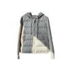 Womens Short Puffer Coat With Stand Collar 90% White Duck Down Fill Loose Fit Warm Winter Jacket Daily Wear