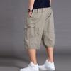 Herren Sommer Atmungsaktive Shorts Baumwolle Multi-Pocket Sport Shorts Große Größe Strandhose