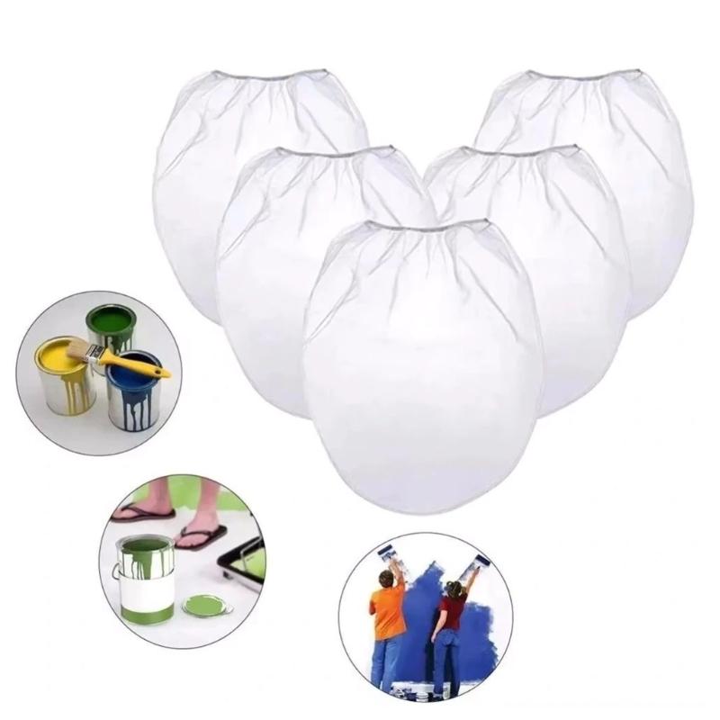 250 Micrometer Paint Filter Bags Paint Strainer Bag Elastic Edge 5 Gallon Bucket Compatible Reusable for Sprayers Gardening