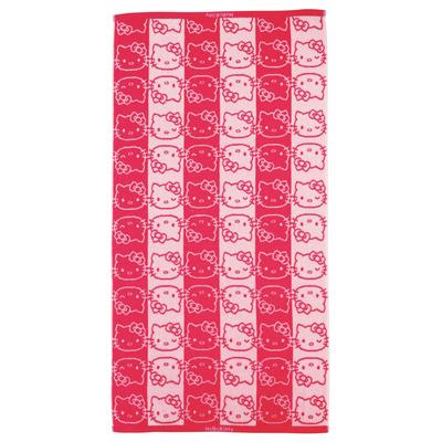 Marushin Sanrio Hello Kitty Face Pattern Bath 3725013600 Towel, Cute,