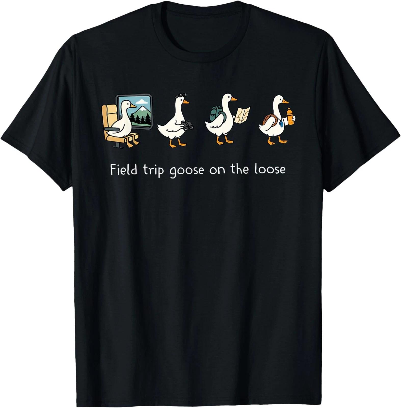 Field Trip Goose On The Loose Funny Travel T-Shirt 3XL
