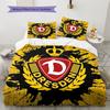 Pościel z wzorem SG Dynamo Dresden, Zestaw kołdry Poszewka na kołdrę Poszewka na poduszkę Domowy Prezent Urodzinowy (1 * poszwa na kołdrę + 2 * poszewki na poduszki, bez rdzenia)