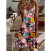 Elegante Vestito Canotta da Donna Stampato per Primavera ed Estate