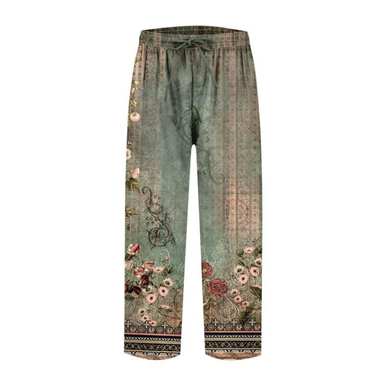 Dámske ležérne nohavice Módne Elastický pás Sťahovacia šnúrka Potlač Vrecká