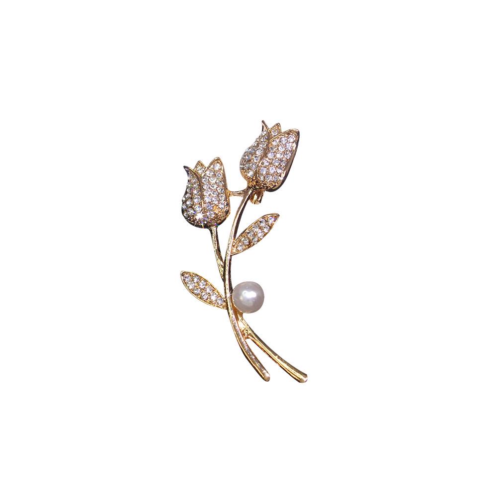 Elegant Tulip Design Women's High-End Fashion Brooch Pin