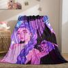 K-Pop Hot Anime Rumi & Jinu Cute CP Rujinu Print Fleece Blanket for Adult Quality Soft Warm Cozy Blanket for Travel Office Home