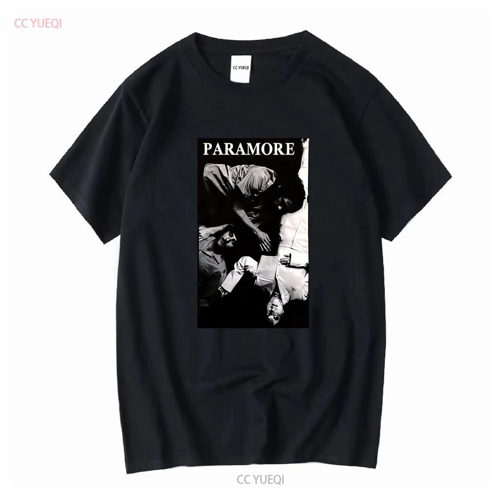 T-shirt Ritratto Band Paramore Taglia L XL Manica Lunga o Corta Lavaggio Vintage Unisex Grafica Versatile Morbida