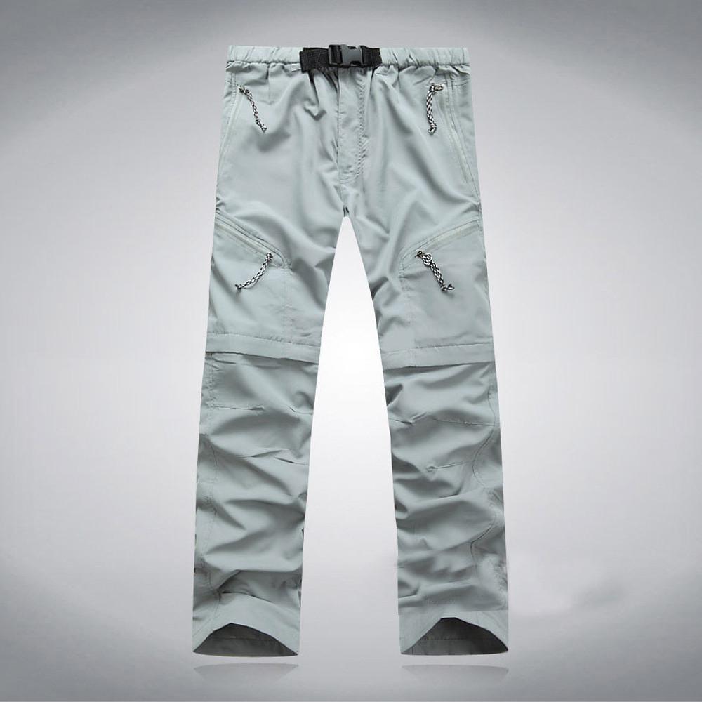 2 In 1 Pants Men's Outdoor Trousers Quick-drying Detachable Dual-use Trousers Shorts and Pants S-3XL
