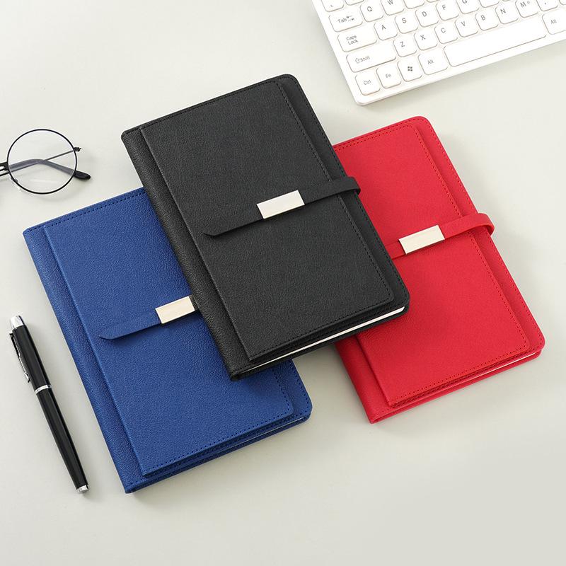 A5 Magnetic Buckle Notebook Set - Custom Logo for Business, Office, and Campus Meetings.