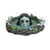 Yousheng Halloween Scary Ghost Ashtray, Spooky Resin Water Ghost Skull Ash Tray for Living Room, Home Office Desk Decor