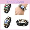 Israeli Palestinian Leather Bracelet European And American Punk Style Multilayered Beaded Bracelet