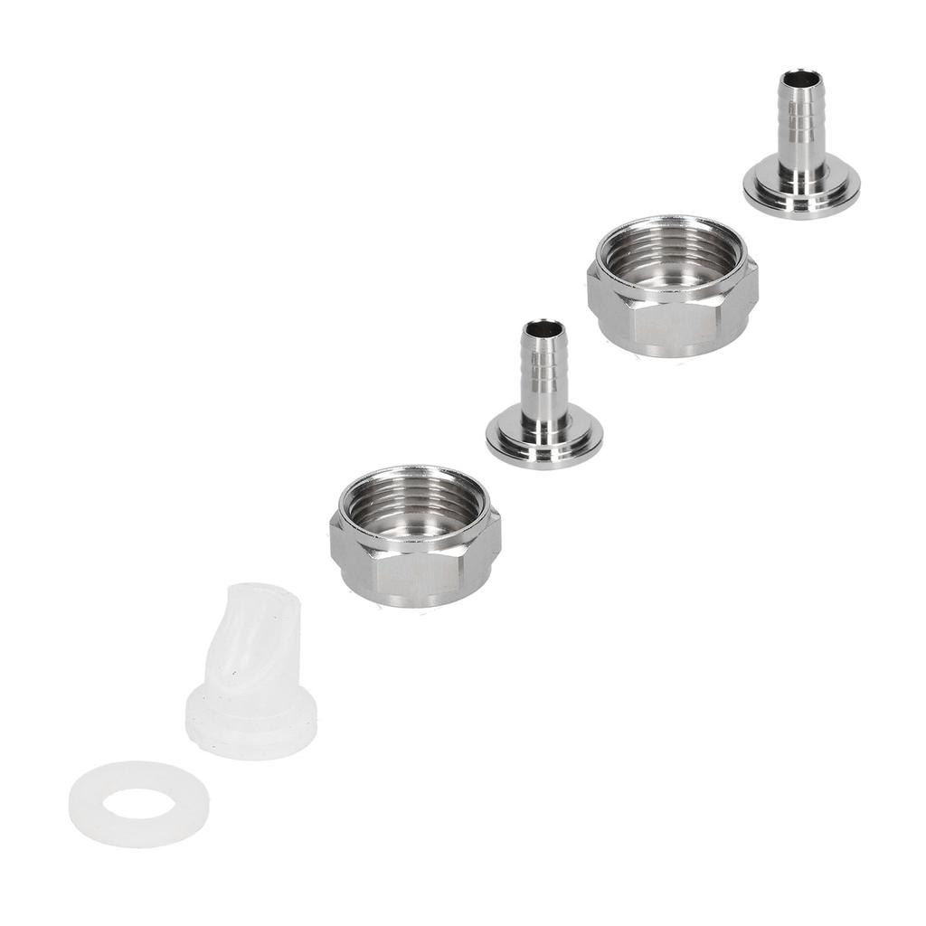Stainless Steel Beer Keg Coupler Connector Fitting Beer Line Connector Kit for Brewing Equipment