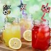 Spiral Drinking Straw 5Pcs Colorful Soccer Straws, Reusable Straws for Vibrant Tube Birthday Party, Football Theme Party Celebration Beverage