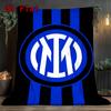 Coperta di Flanella con Motivo Piatto 2D Inter Milan Alta Qualità Per Tutte le Stagioni Calore e Comfort Perfetta per Regali di Natale.