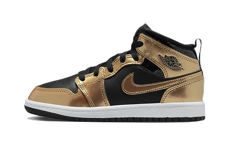 Jordan 1 Mid SE Metallic Gold Black PS DR6968-071 28
