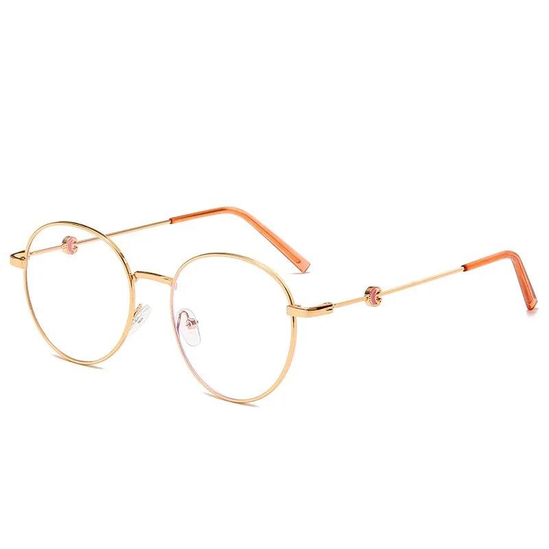 Trends Office Anti Blue Light Oversized Glasses Computer Women Blue Blocking Gaming Big Size Moon Eyeglasses Alloy Frame