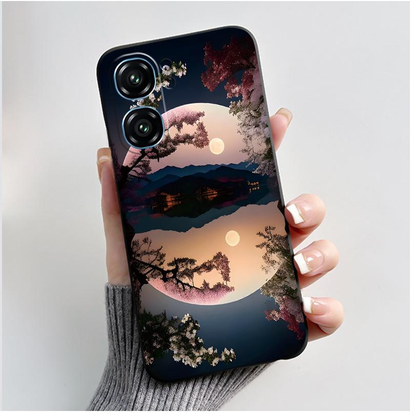 For Oukitel C58 Case Oukitel C58 Pro Cover Luxury Cute Love Rabbit Funny Pattern Black TPU Soft Silicone Protective Phone Case