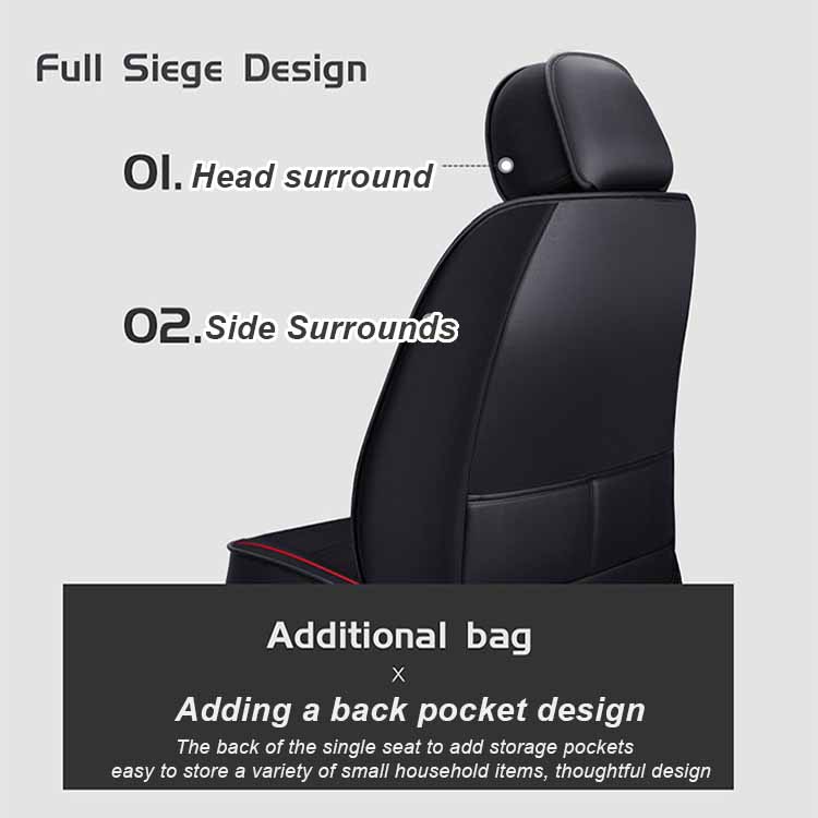 Poduszka na fotel samochodowy z pełnym otoczeniem Skórzana poduszka Cztery pory roku Uniwersalny pokrowiec na fotel samochodowy Oddychający Pełny pakiet Pokrowiec na siedzenie
