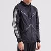 Adidas Neo Xield Pkbl Striped Hooded Casual Windbreaker Comfortable Long Sleeve Jacket Men Jackets Black DM4333