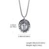 Men's Retro Silver Color Stainless Steel Cross Pendant Necklaces,New Punk Religious Faith Collar Gifts To Him Jewelry