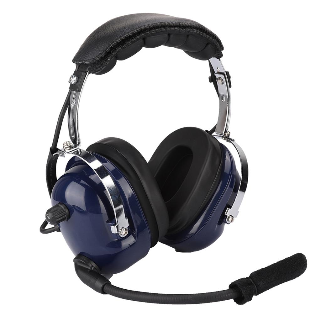 General Aviation Headset, Dual Plug Pilot Headphone, 3.5mm Noise Reduction Headset for Pilots