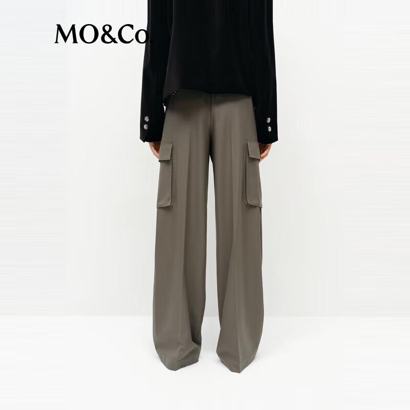 MO&Co. Frühlingskollektion Wollmischung High-Waist Weitbeinige Hose