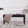 Bench 106 Cm Brown Faux Leather