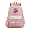 Zaino Stampato K-Pop Cartone Animato Anime per Studente Ragazzo Ragazza Zaino Scolastico Borsa per Libri Regalo Bambino Donna Grande Capacità Impermeabile Borsa da Viaggio Mochila