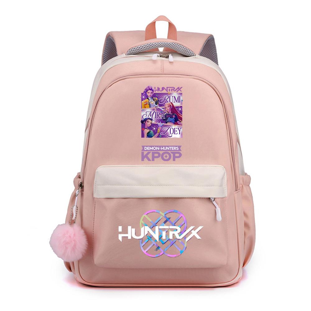 Zaino Stampato K-Pop Cartone Animato Anime per Studente Ragazzo Ragazza Zaino Scolastico Borsa per Libri Regalo Bambino Donna Grande Capacità Impermeabile Borsa da Viaggio Mochila