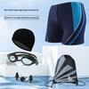 Herren Plus Size Schnelltrocknende Farbblock Strand- & Thermalbad-Badehose