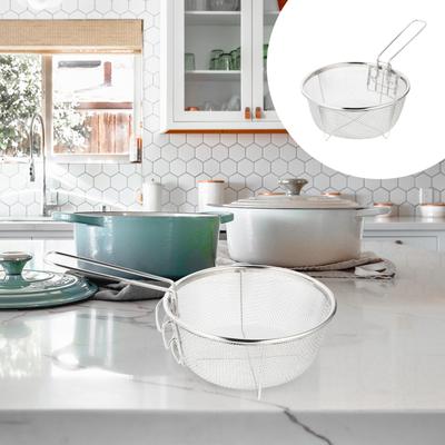 Deep Fryer Basket Wonton Strainer Skimmer with Handle Cooking Meat Stainless Steel Kitchen Tool