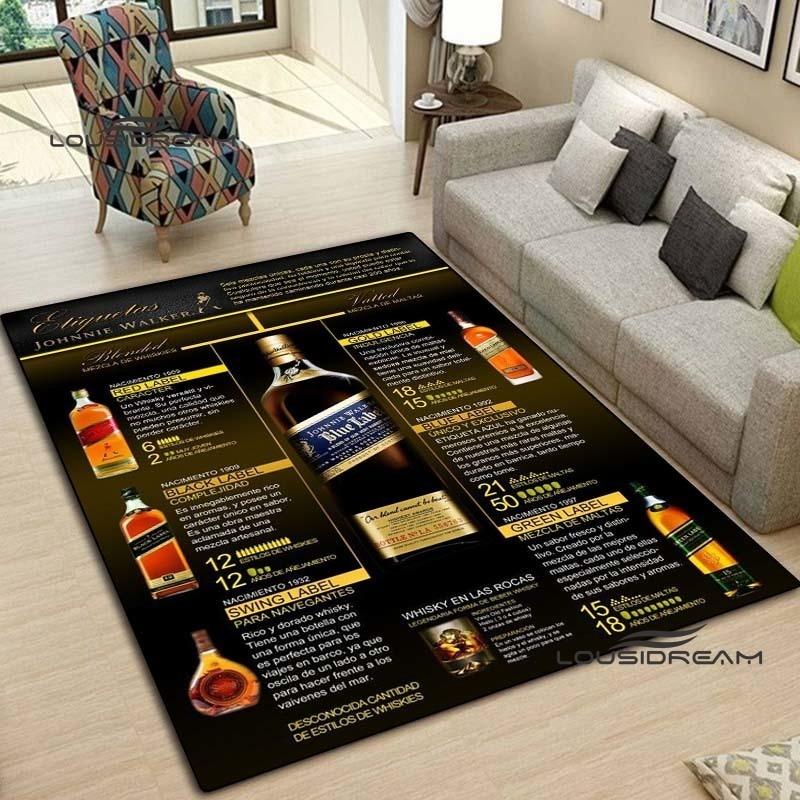 Whisky clasic Johnnie Walker covor și covor bar camera de zi dormitor suprafață mare covor moale verandă studiu noptiera covoraș anti-alunecare