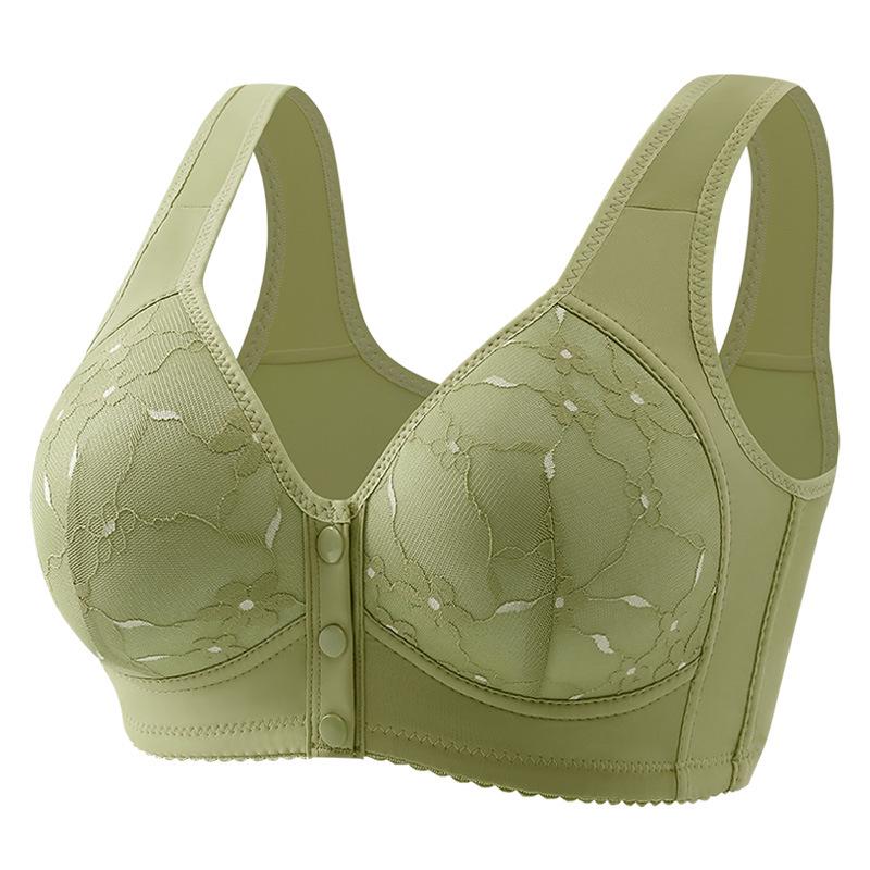 Front-Opening Breathable Push-Up Bra for Middle-Aged and Elderly Women - Wire-Free, Thick Cup, Anti-Sagging, Shaping Design