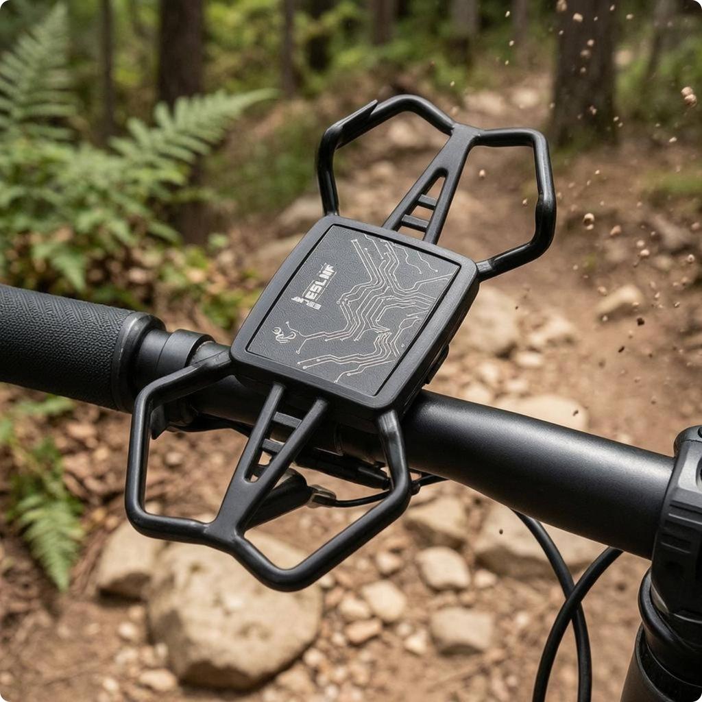 Cycle Phone Holder Secure Grip Bike Phone Holder Handlebar Mobile Accessory Stable Patterned Surface