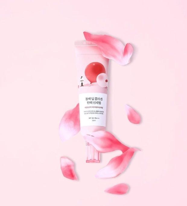 ROUND LAB Camellia Deep Collagen Firming Sun Serum 50ml SPF 50+ PA++++/ Moisturizing, Korean Cosmetics, Kbeauty