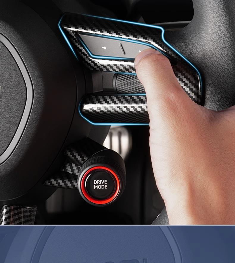 Xiaomi SU7 Steering Wheel Carbon Fiber Decorative Stickers - Car Interior Protection Accessories