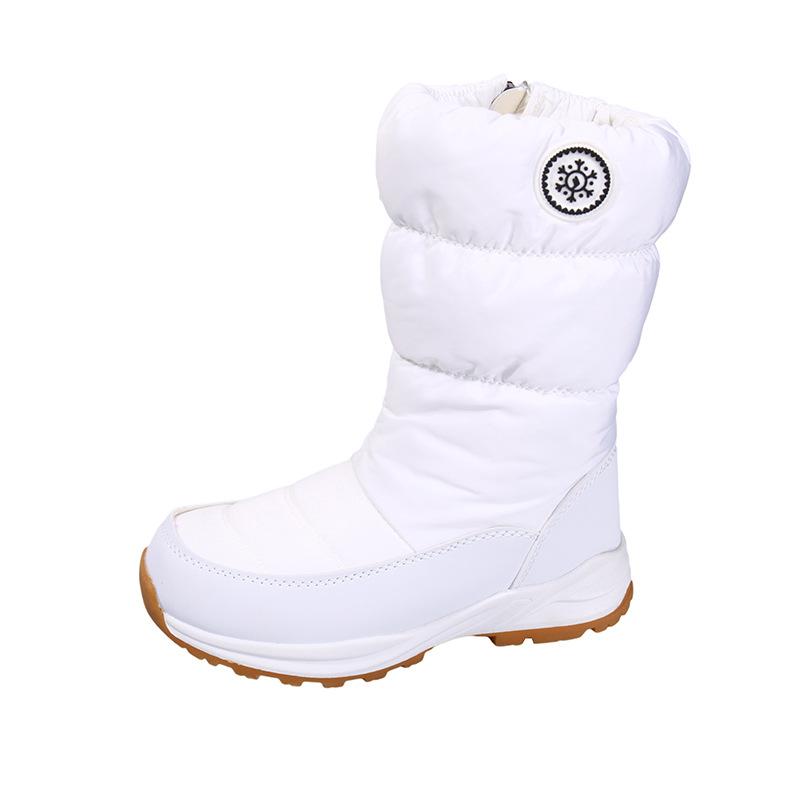 Processing Customized 25 Winter Couple Fleece Thickened Medium Tube Snow Boots Non-slip Thick-soled Men's and Women's Northeast Outdoor Cotton Boots