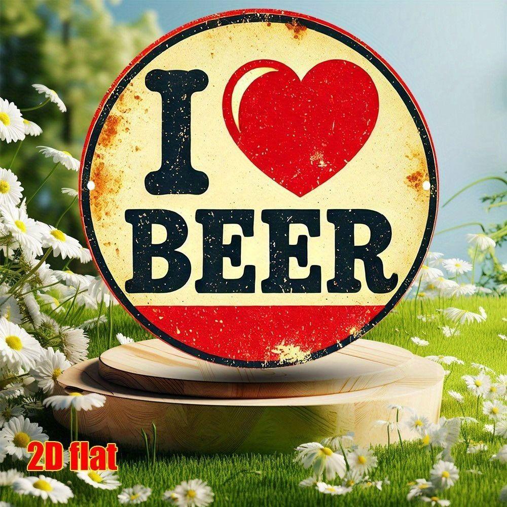 Segno in Latta Metallico Birra Decorazione Murale 20x30cm