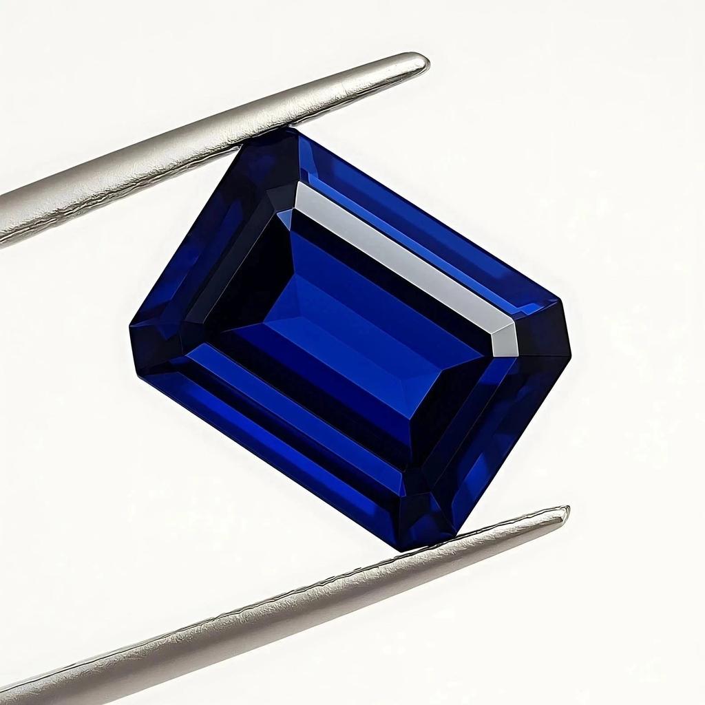 Natural Blue Sapphire Flawless 19 Ct Emerald Cut Certified Loose Gemstone