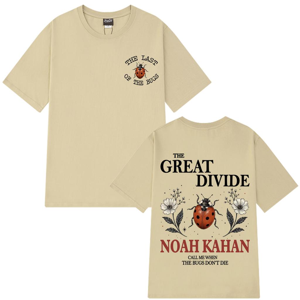 Noah Kahan The Great Divide Tour Graphic T-shirt Men Women Fashion Short-sleeved Loose Casual Cotton Top