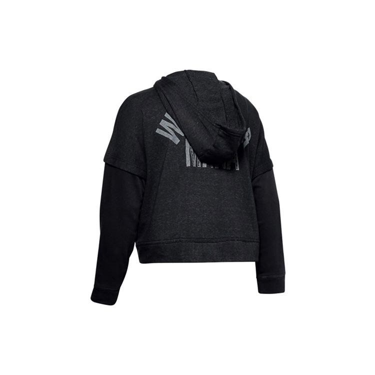 Under Armour X Project Rock Terry Mikina s kapucí Dámské Mikiny Černá 1351807-001