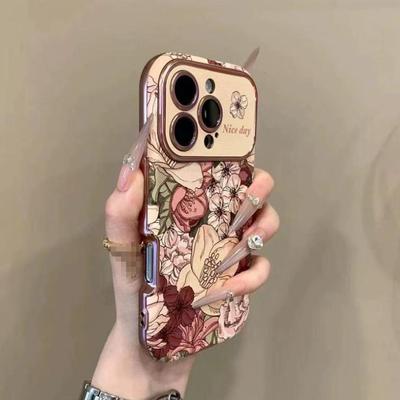 Retro Oil Painting Flower Application iPhone17Pro Mobile Phone Case Apple 16Pro Leather 15Pro Windows 14Pro